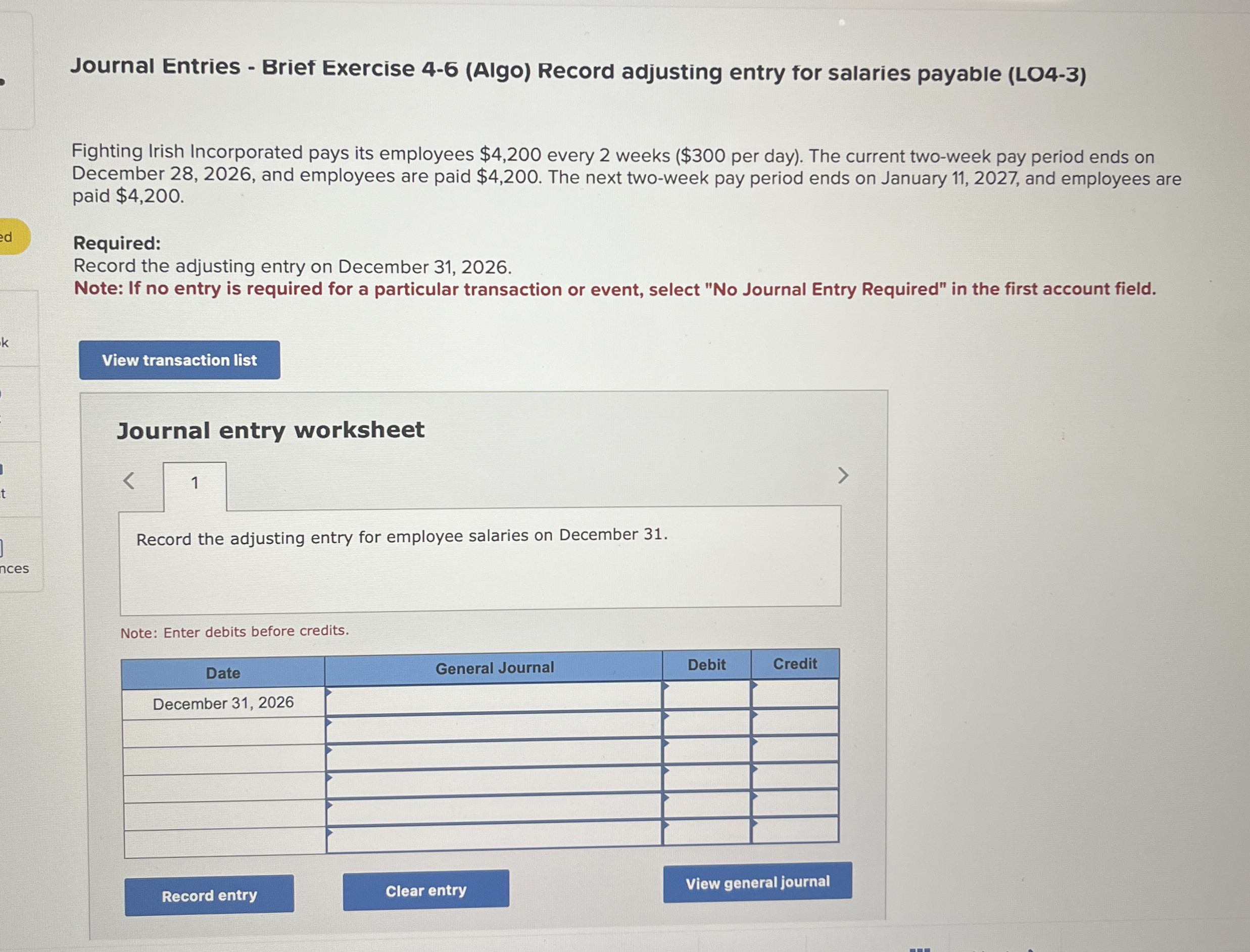 Solved Journal Entries - ﻿Brief Exercise 4-6 (Algo) ﻿Record | Chegg.com