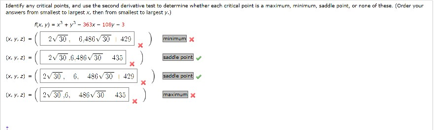 Solved Identify any critical points, and use the second