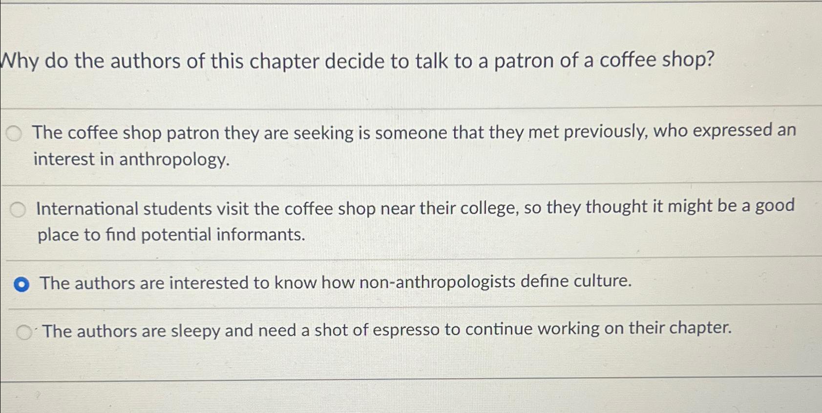 Why do the authors of this chapter decide to talk to | Chegg.com