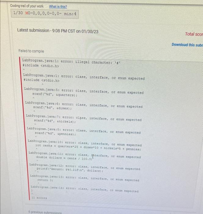 Solved Lab Convert To Dollars Given Four Values Chegg Com