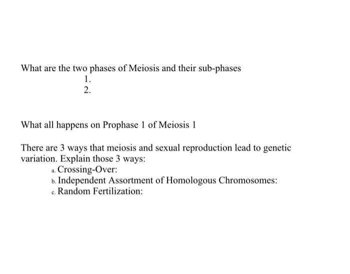 phases of meiosis 1 and 2 in order