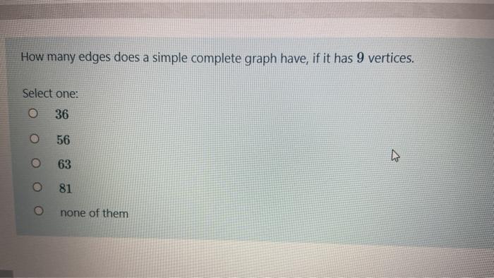 Solved How many edges does a simple complete graph have, if | Chegg.com