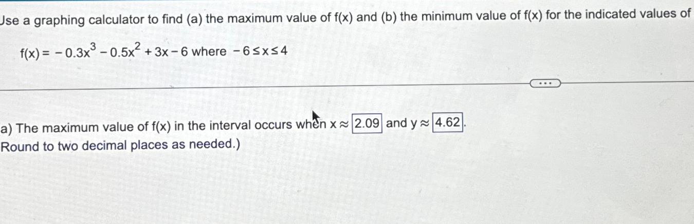 Solved Jse a graphing calculator to find (a) ﻿the maximum | Chegg.com