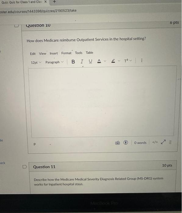 Solved How does Medicare reimburse Outpatient Services in