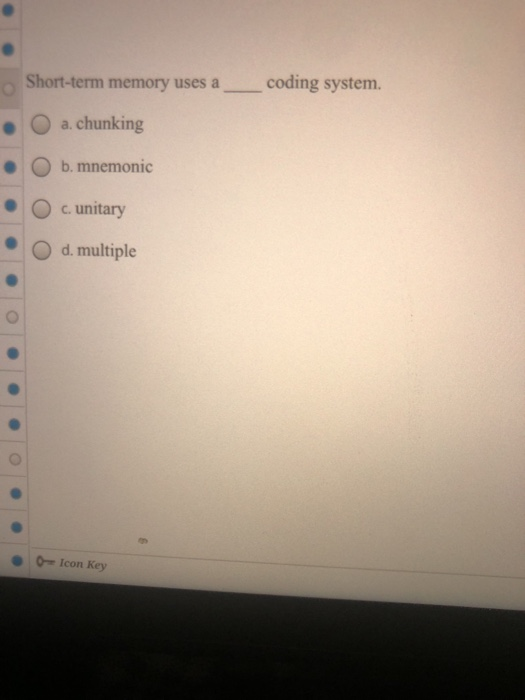 Solved Short-term memory uses a __coding system . a. | Chegg.com