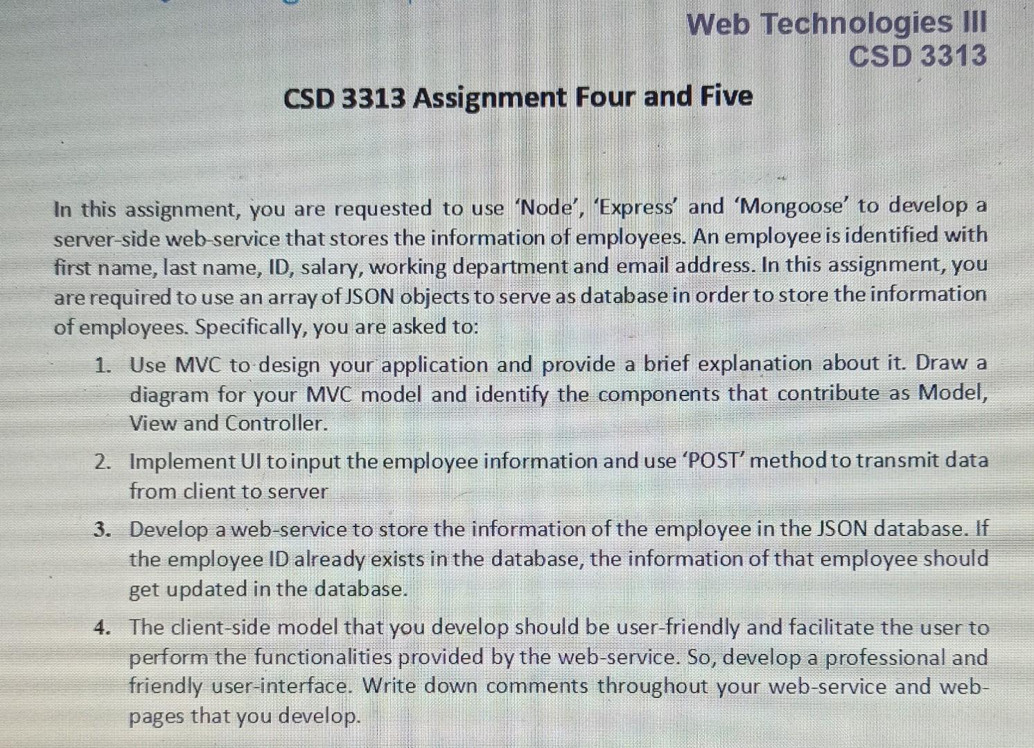 Solved In this assignment, you are requested to use 'Node', | Chegg.com