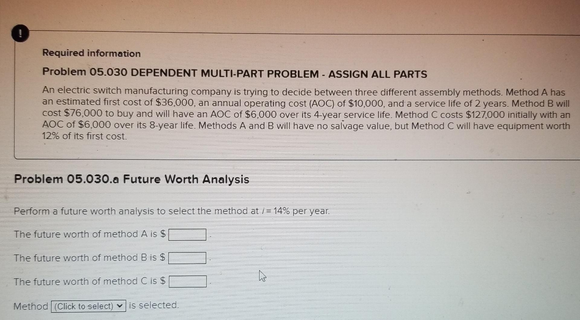 Solved ! Required Information Problem 05.030 DEPENDENT | Chegg.com