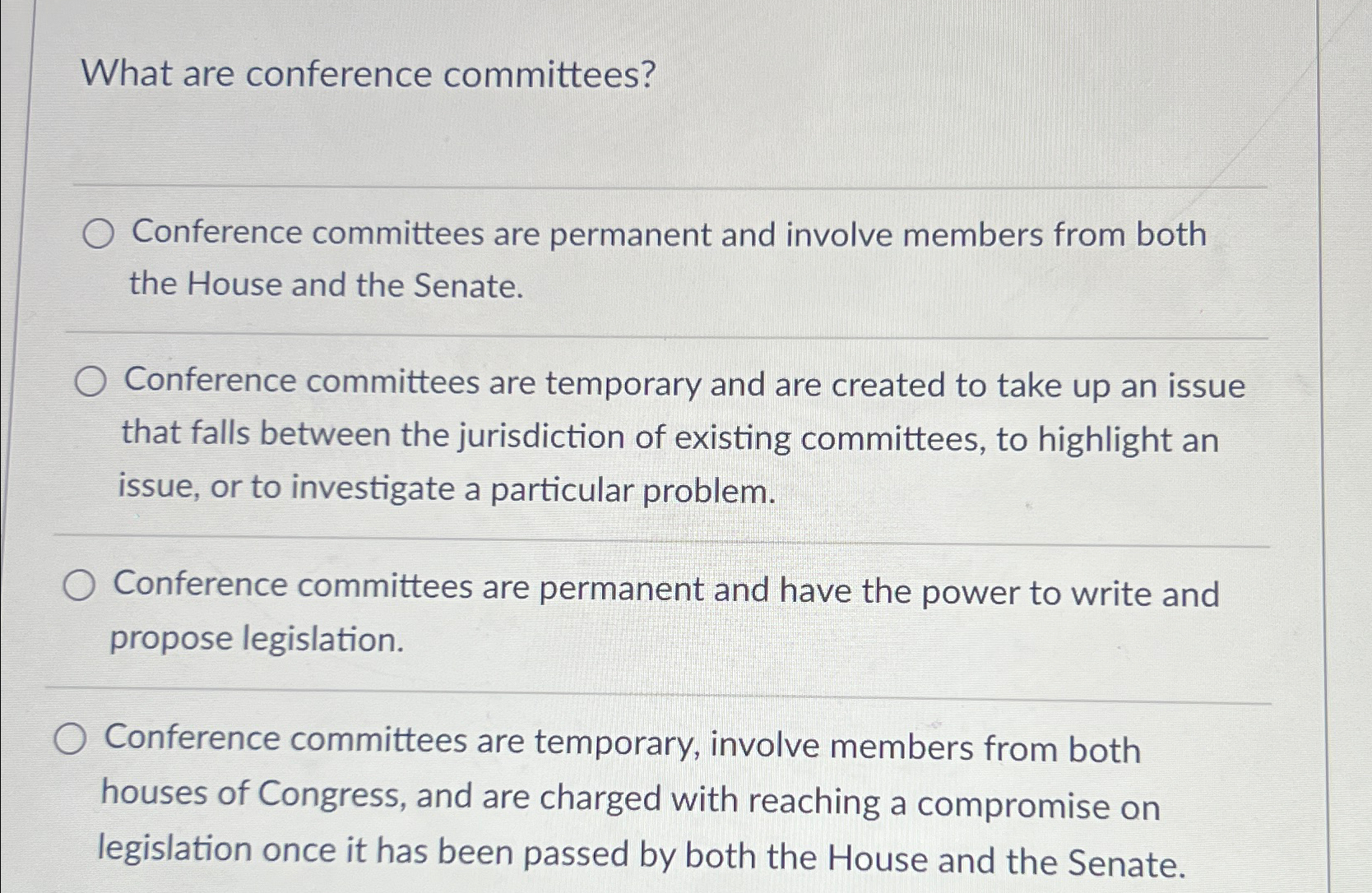 What are conference committees?Conference committees | Chegg.com