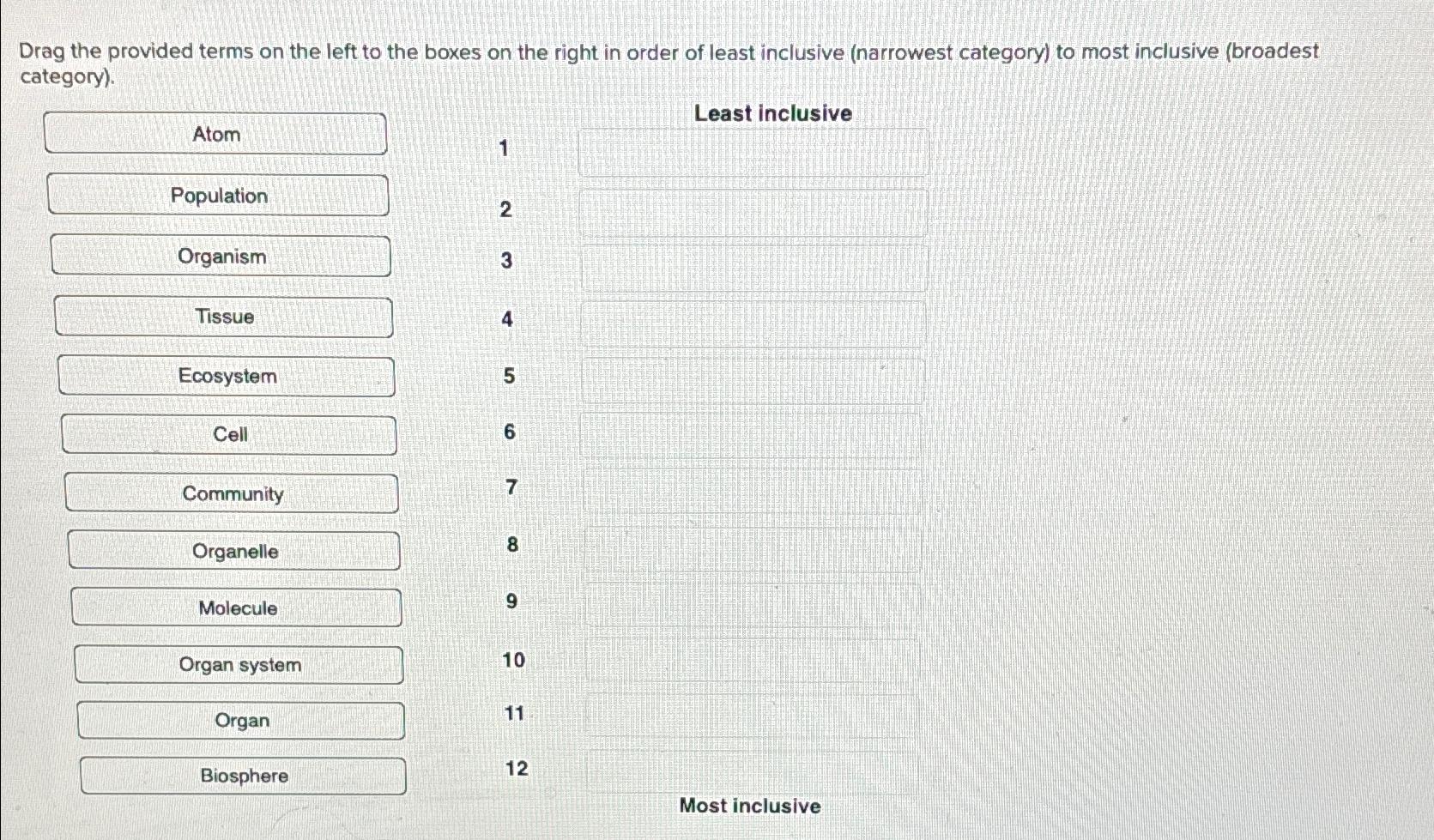 Solved Drag the provided terms on the left to the boxes on | Chegg.com