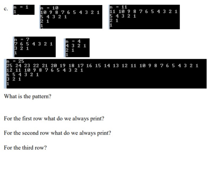 Solved 1. Make a recursive method to print the following | Chegg.com