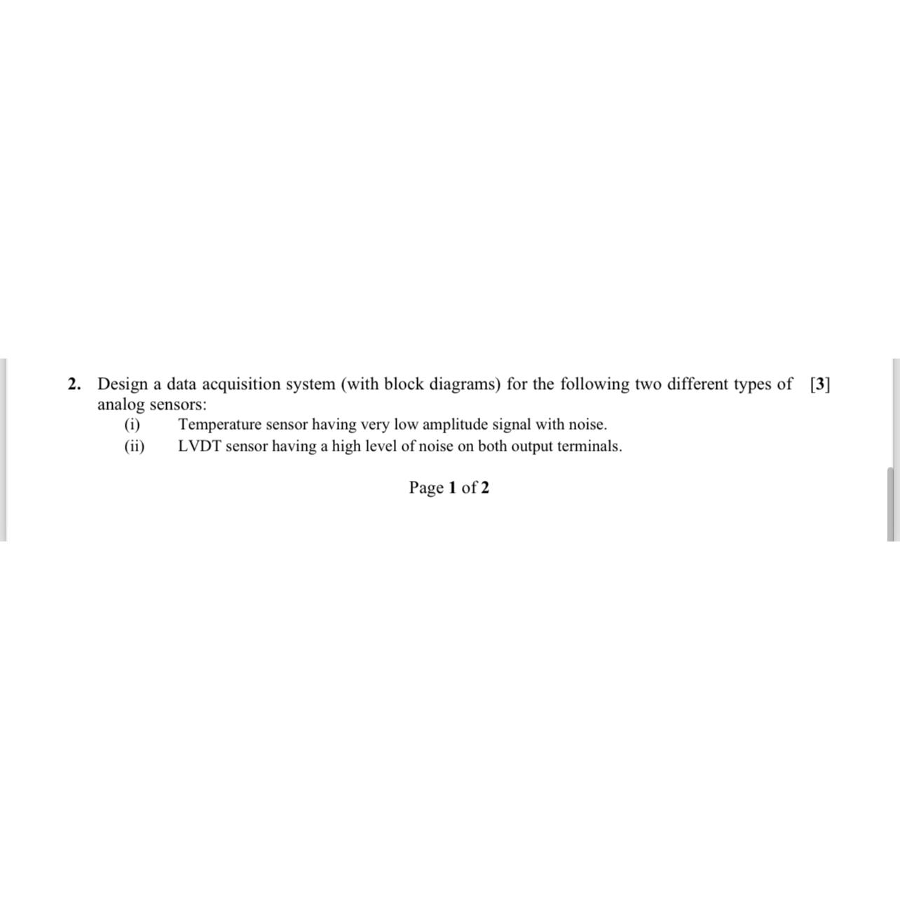 Solved Design a data acquisition system (with block | Chegg.com