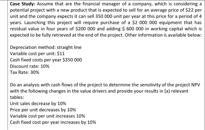 case study for finance manager