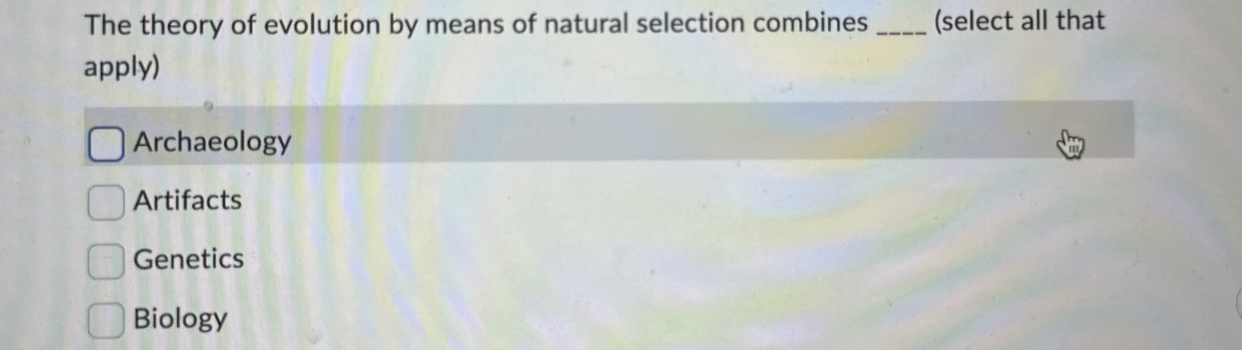 Solved The theory of evolution by means of natural selection | Chegg.com
