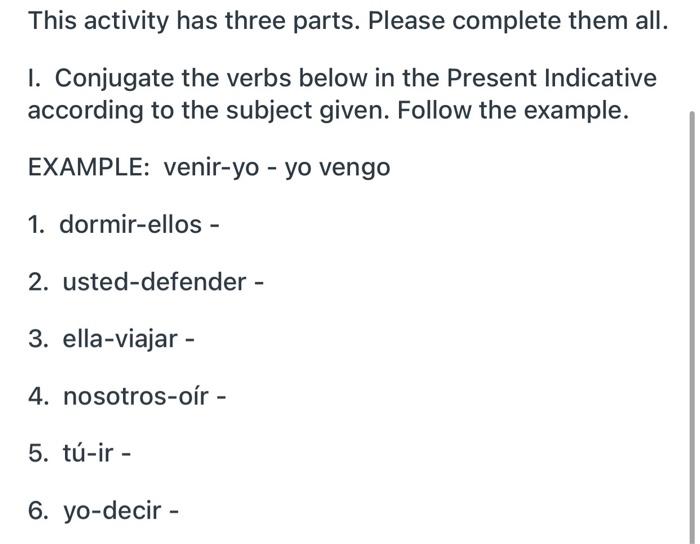 This activity has three parts. Please complete them | Chegg.com