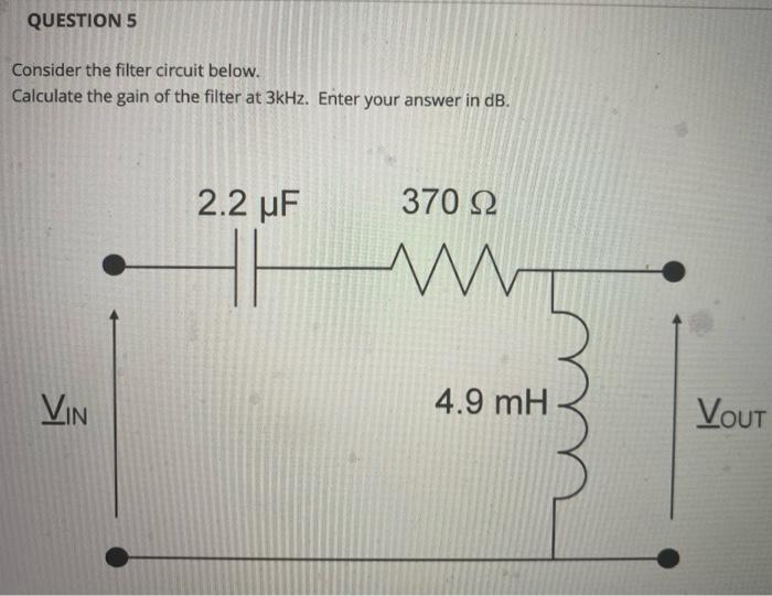 Solved QUESTION 1 Consider the following circuit consisting | Chegg.com