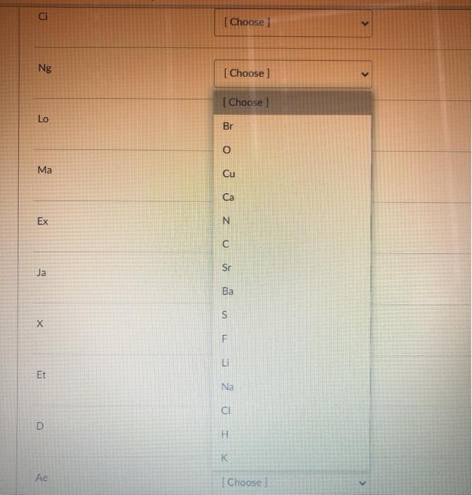 Ci Choose Ng Choose Choose Lo Br O Ma Cu Ca Ex Chegg Com