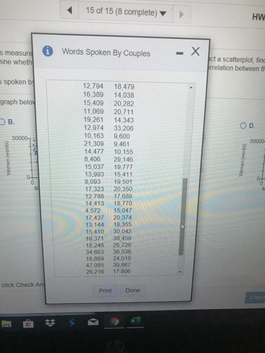 Solved I NEED TO KNOW THE SCATTERPLOT LINEAR CORRELATION | Chegg.com