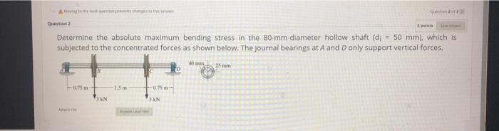 Solved Qui Determine the absolute maximum bending stress in | Chegg.com