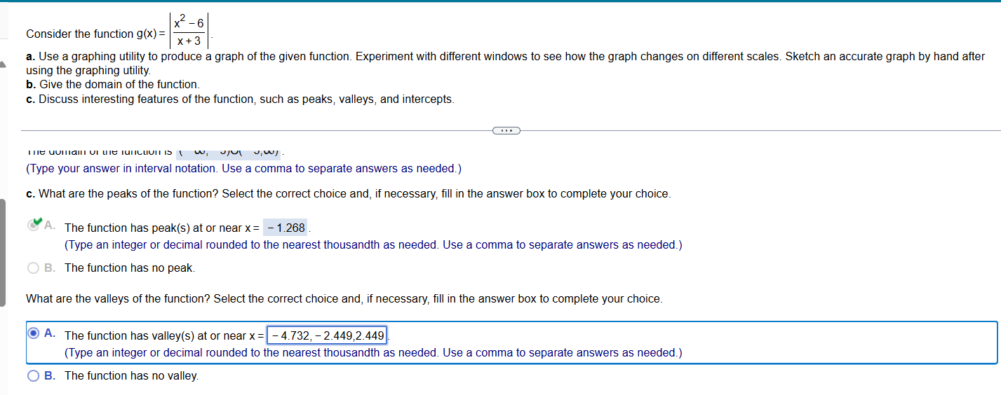 Solved Consider the function | Chegg.com