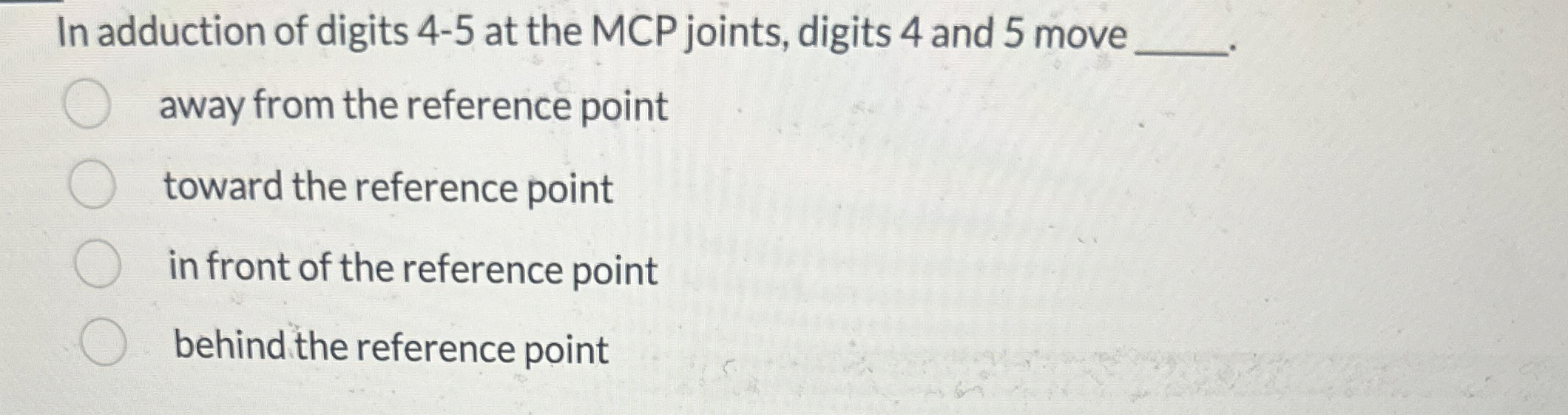 Solved In adduction of digits 4-5 ﻿at the MCP joints, digits | Chegg.com