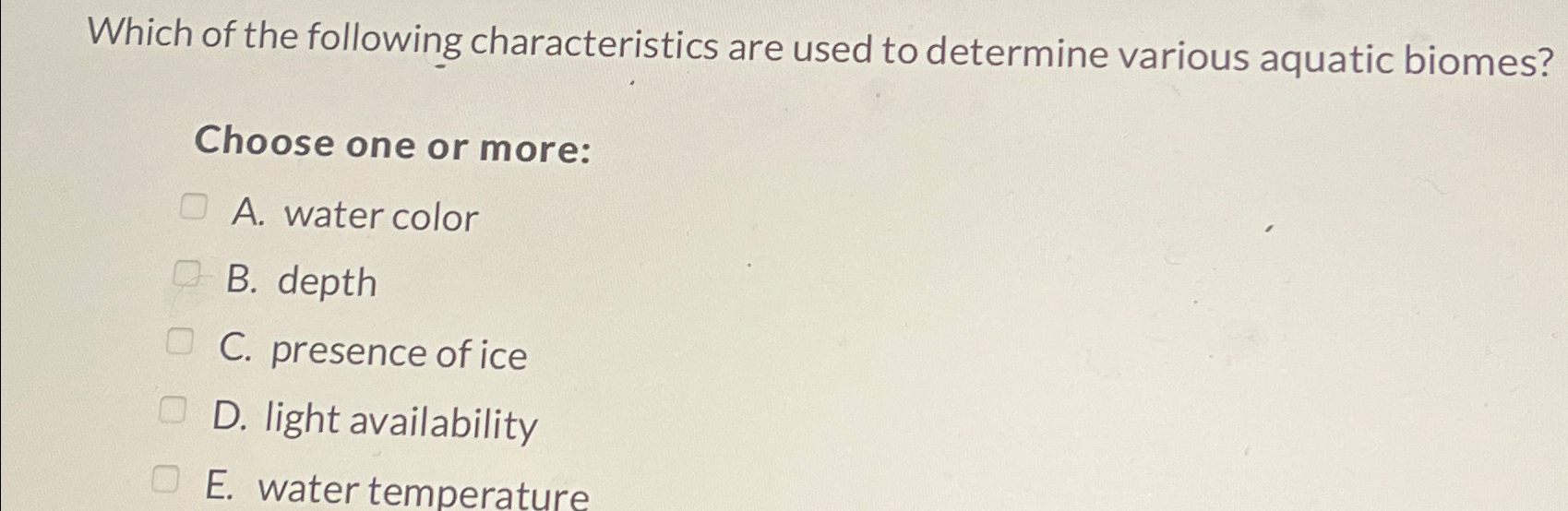 Solved Which of the following characteristics are used to | Chegg.com