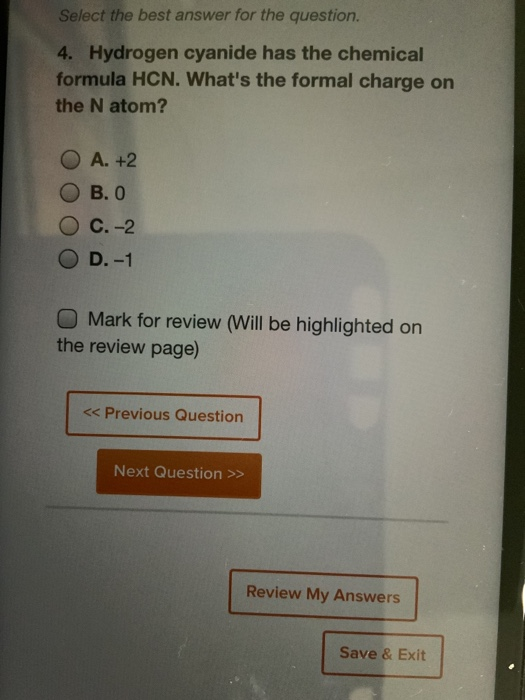 Solved Select The Best Answer For The Question. 4. Hydrogen | Chegg.com