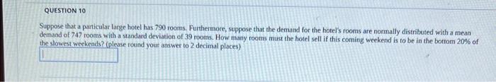 Solved Suppose that a particular large hotel has 790 rooms. | Chegg.com