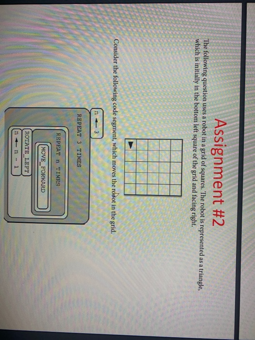 Solved Assignment #2 The following question uses a robot in | Chegg.com