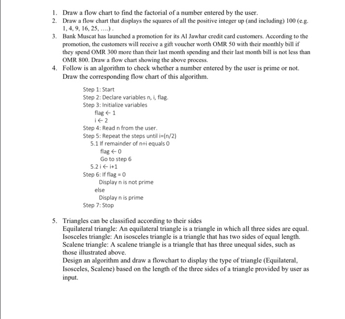 Solved 1. Draw a flow chart to find the factorial of a | Chegg.com