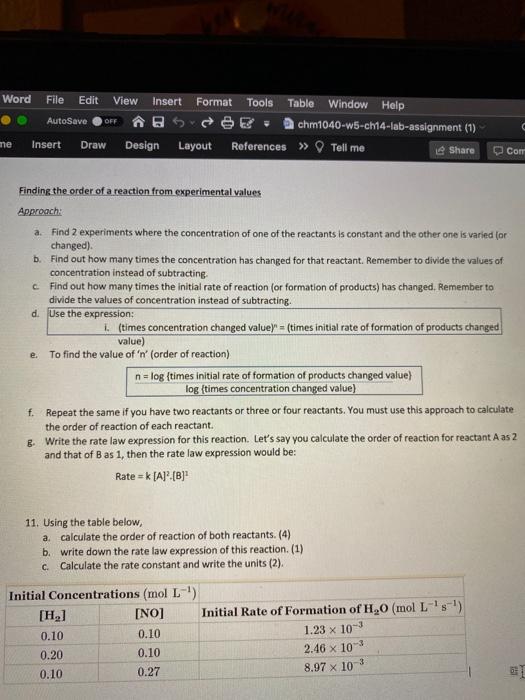 Solved Word File Edit View Insert Format Tools Table Window Chegg Com