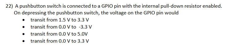 Solved A pushbutton switch is ﻿connected to ﻿a GPIO pin with | Chegg.com
