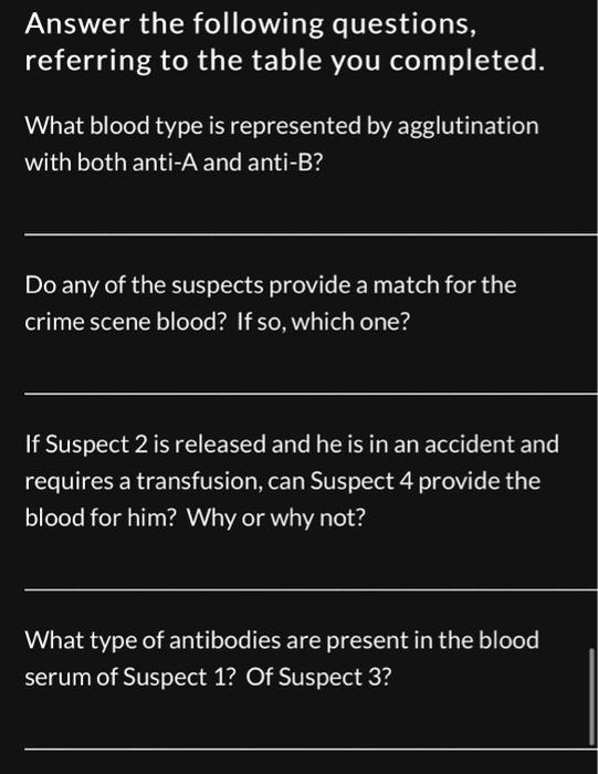 Blood Typing LabThe Missing Sandwich Because of the