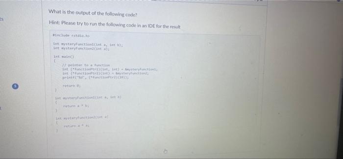 Solved Please view the following code: which variable is a | Chegg.com