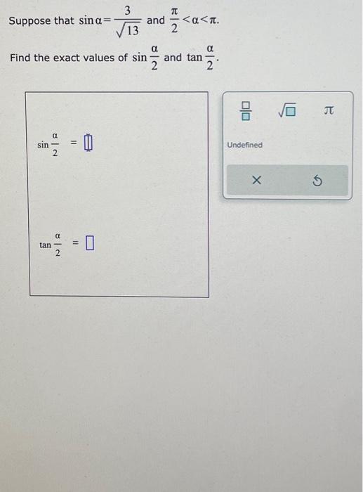 Solved Suppose that sinα=133 and 2π