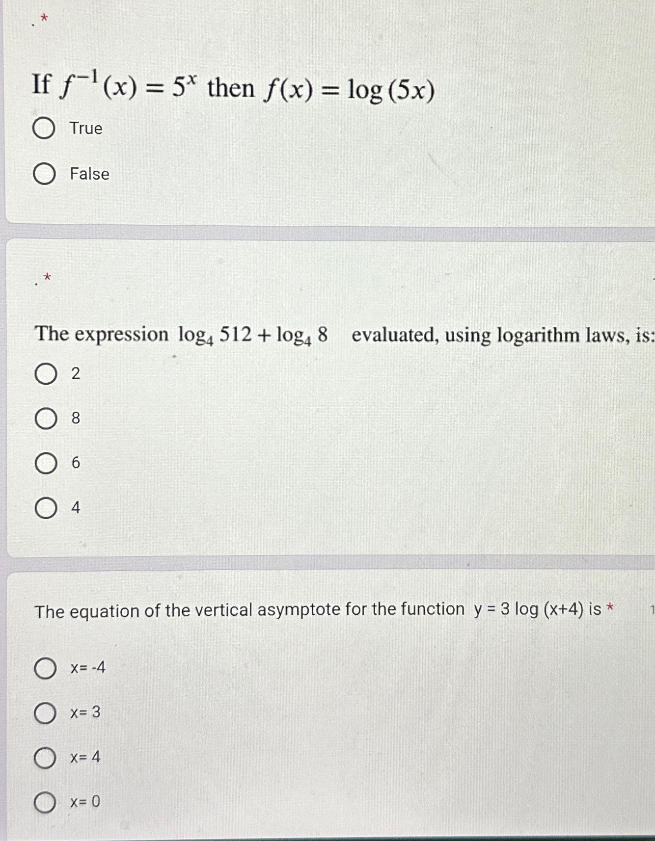 solved-if-f-1-x-5x-then-f-x-log-5x-truefalsethe-chegg