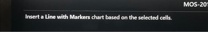 Insert a Line with Markers chart based on the selected cells.