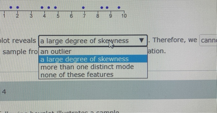 Solved Part 1 of 4 (a) The following dotplot illustrates a | Chegg.com