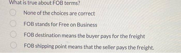 Solved When you estimate sales returns, what is NOT true? | Chegg.com
