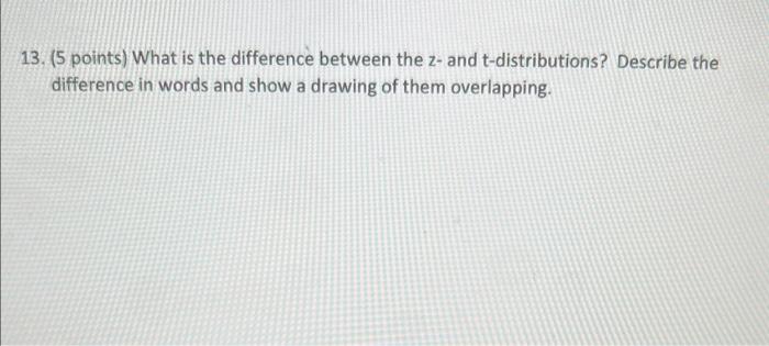 what is the primary difference between the z and t distributions