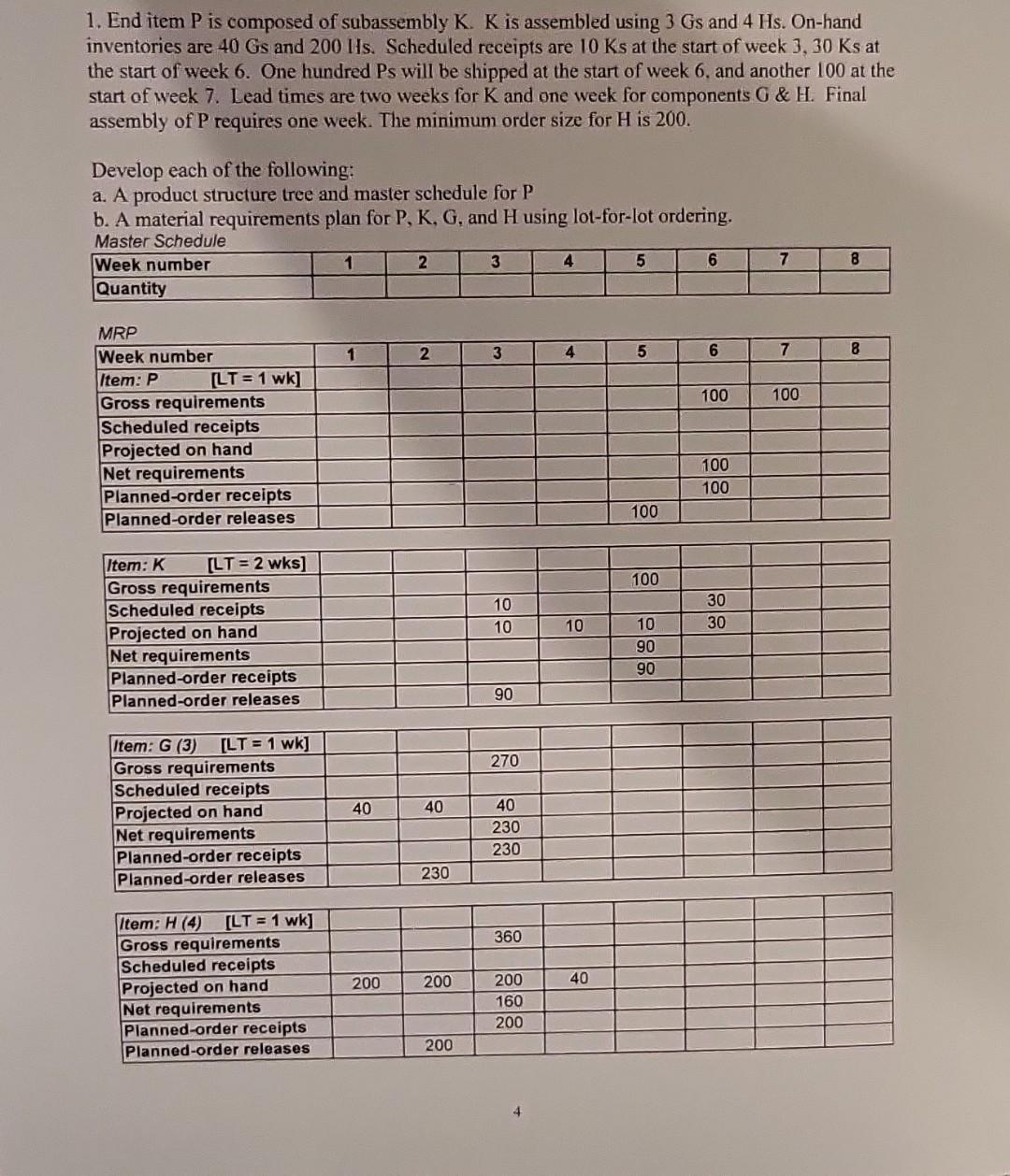 Solved answer this in a grid format similar to how it looks | Chegg.com