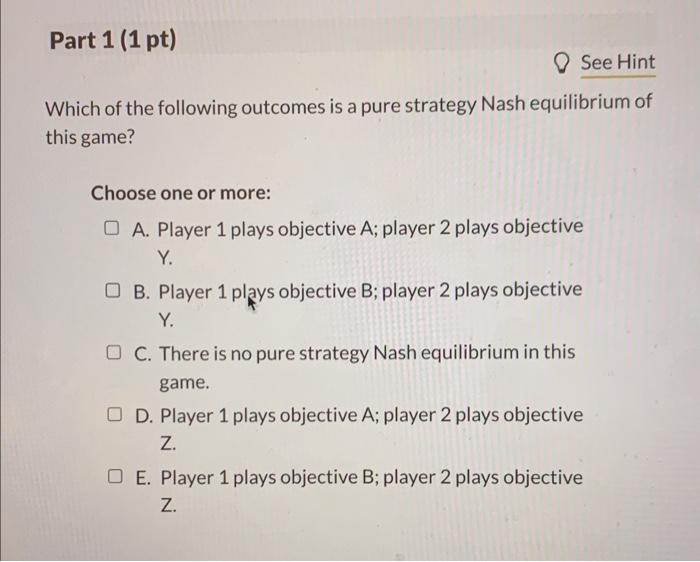 Solved Player 1 and player 2 are playing a simultaneous-move | Chegg.com