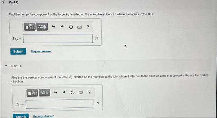 Solved Part BFind the horizontal component of the force FJ | Chegg.com