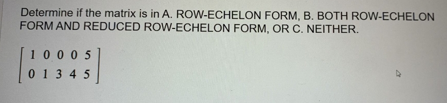 solve matrix row echelon form