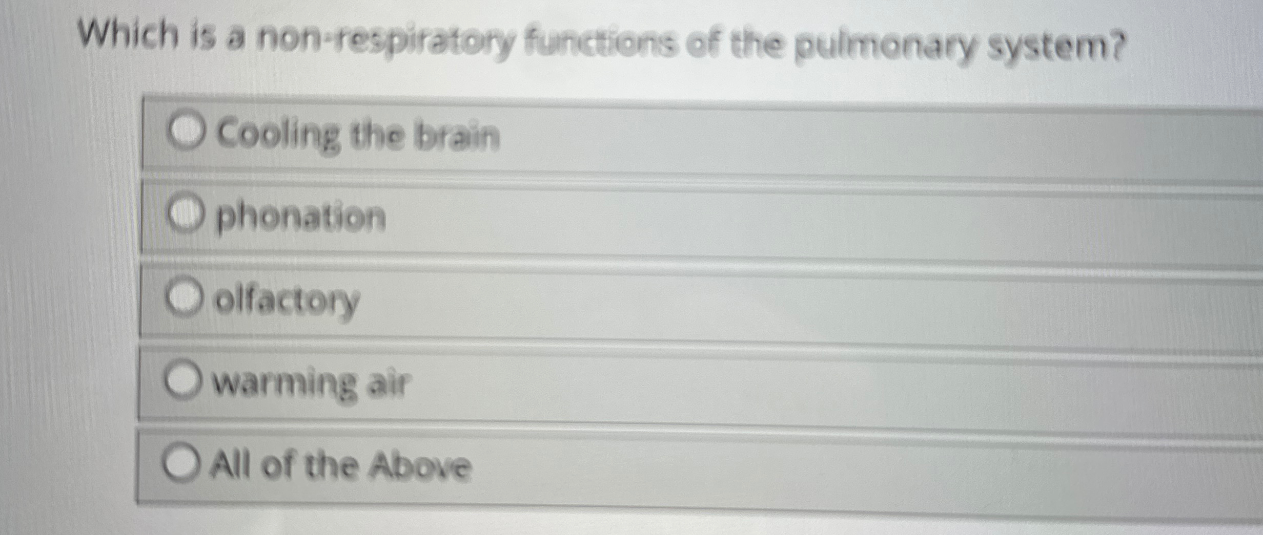 Solved Which is a nonrespiratory functions of the pulmonary