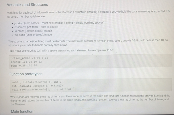 Solved Introduction Students will create a C++ program that | Chegg.com
