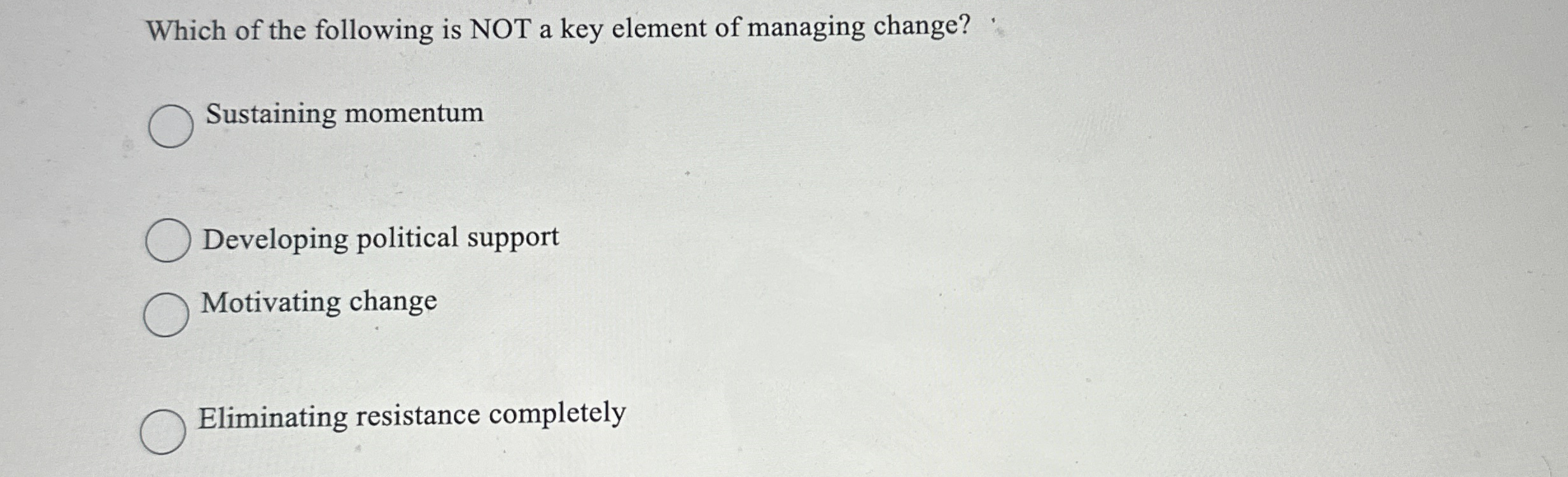 Solved Which of the following is NOT a key element of | Chegg.com