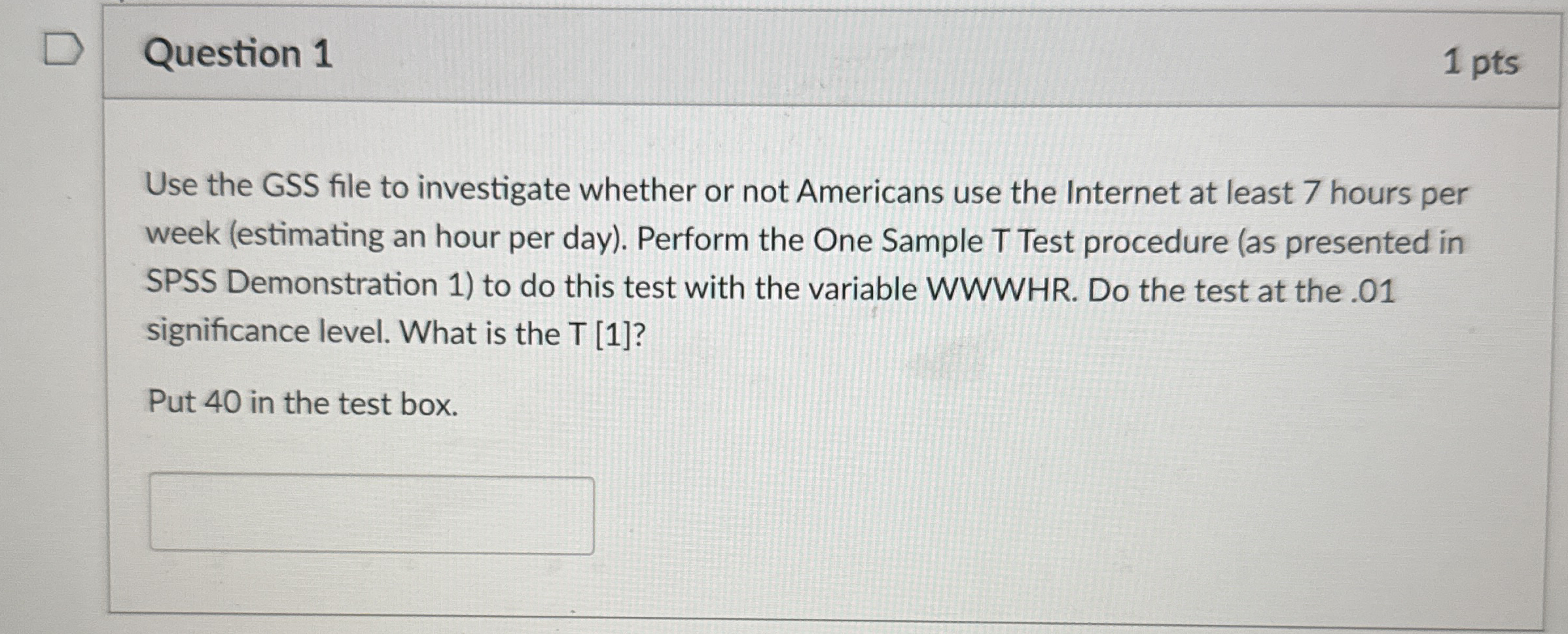 Solved Question 11 ﻿ptsUse the GSS file to investigate | Chegg.com