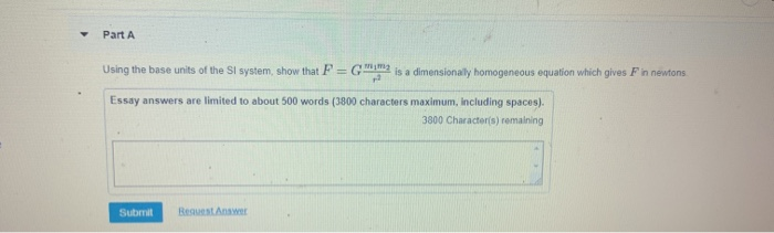Solved Part A Using The Base Units Of The Si System Show Chegg Solved Part A Using The Base Units Of The Si System Show Chegg