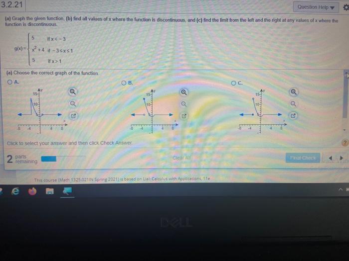 Solved 3.2.21 Question Help (a) Graph the given function, | Chegg.com
