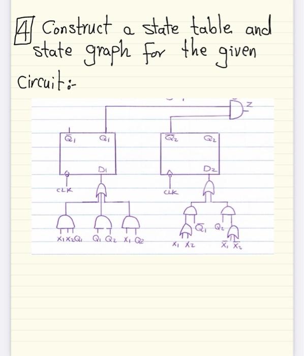 Solved A Construct a a state table and state graph for the | Chegg.com
